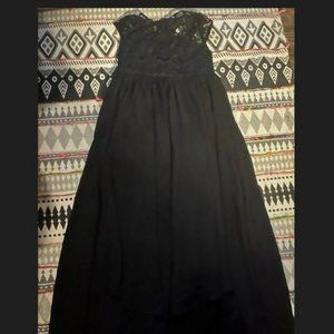 Girls size 10 floor length lace dress